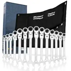Gelenk-Ratschenschlüssel Set Haskyy 14-tlg. 8-22 mm