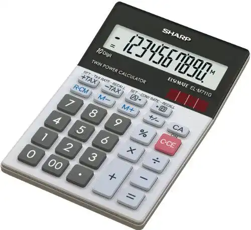 Tisch Taschenrechner SHARP EL-M711G mit LCD-Anzeige und Funktionen