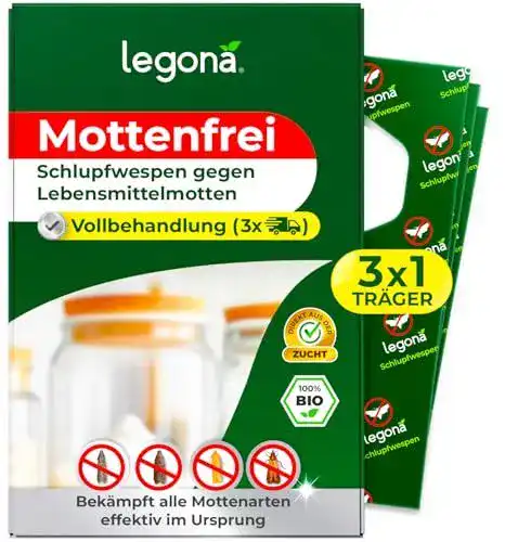 Schlupfwespen gegen Lebensmittelmotten Legona Mottenschutz