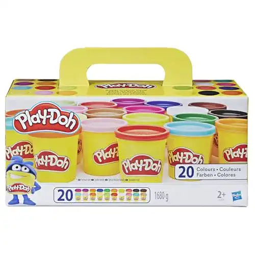 Play-Doh Super Colour Set mit 20 Dosen für kreative Bastelprojekte