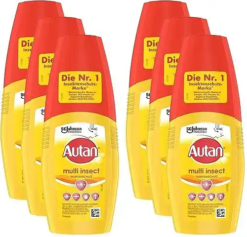 Autan Multi Insect Pumpspray für Mücken- und Insektenschutz, 6er Pack