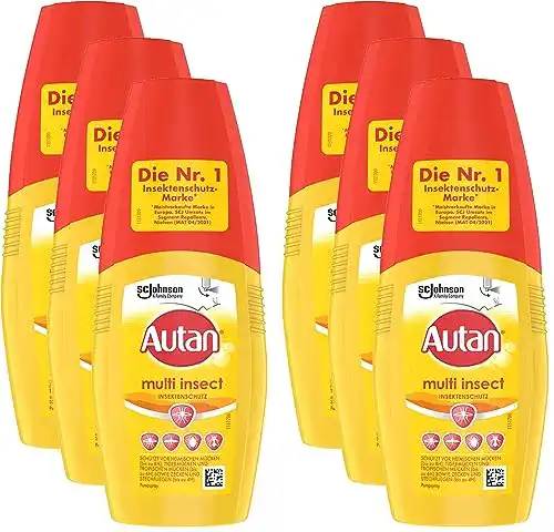 Autan Multi Insect Pumpspray für Mücken- und Insektenschutz, 6er Pack