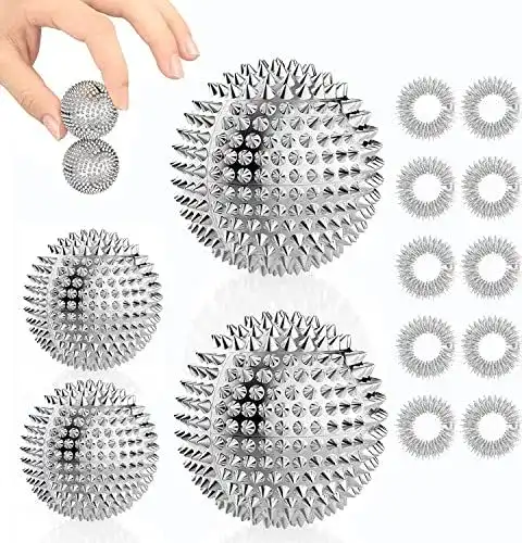 Akupressur-Ring und Igelball Set für Massage und Stressabbau