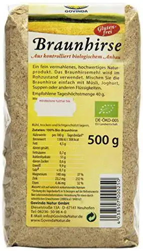Braunhirse Govinda glutenfrei im 2er Pack (2 x 500 g)