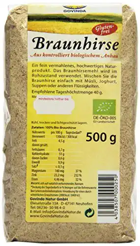 Braunhirse Govinda glutenfrei im 2er Pack (2 x 500 g)