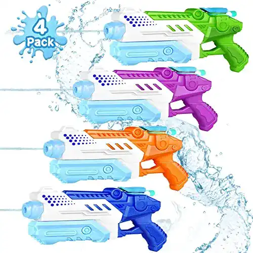 Wasserpistolen Set RONSTONE für Kinder und Erwachsene, 4 Stück