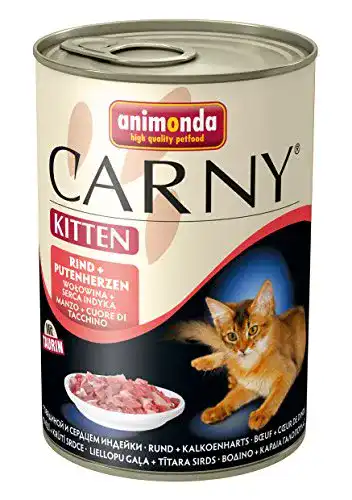 Animonda Carny Kitten Futter mit Rind und Putenherzen, 6er Pack