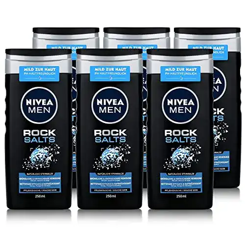 Nivea Duschgel für Männer im 6er Pack Rock Salts 250ml