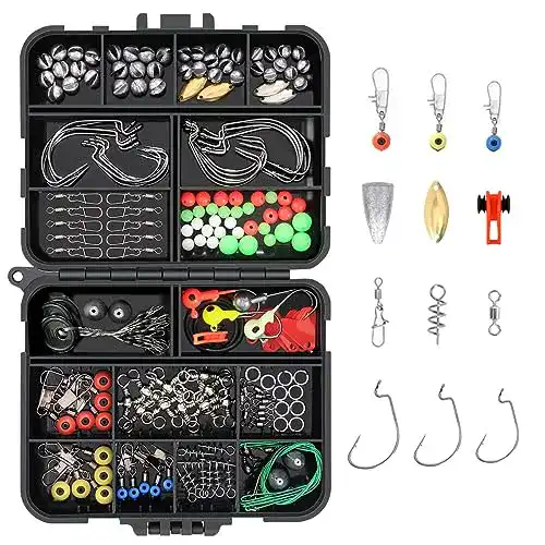 Angelhaken Vicloon 191 Stück Set mit Jig Haken und Zubehör