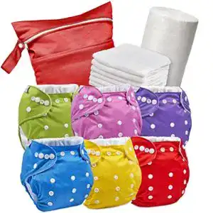 Stoffwindeln Juicy Bumbles Set mit 6 wiederverwendbaren Windeln