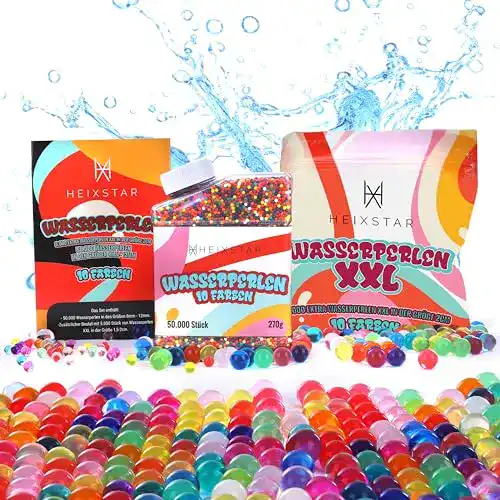 Heixstar Premium Wasserperlen Set – ungiftig und biologisch abbaubar