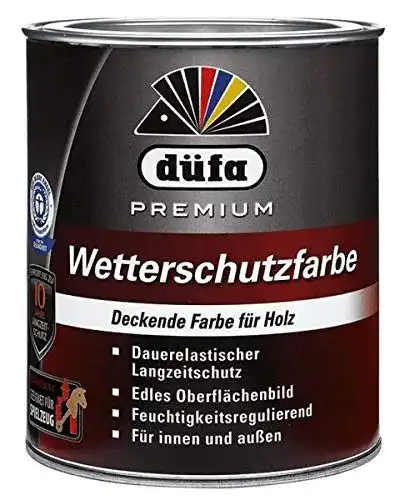 Düfa Premium Wetterschutzfarbe in Weiß für Holzschutz