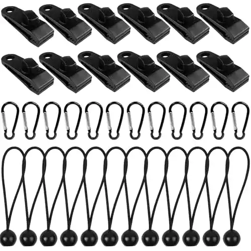 Planenclips Gentpovth Set mit 36 Tarp Clips für Zelt- und Planenbefestigung