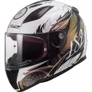 Motorradhelm Damen LS2 Rapid in Boho White Black Pink, Größe S