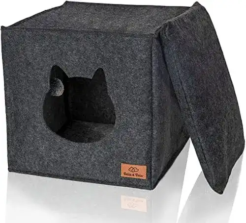 Katzenhaus Bella & Balu Katzenhöhle mit Kissen und Spielzeug