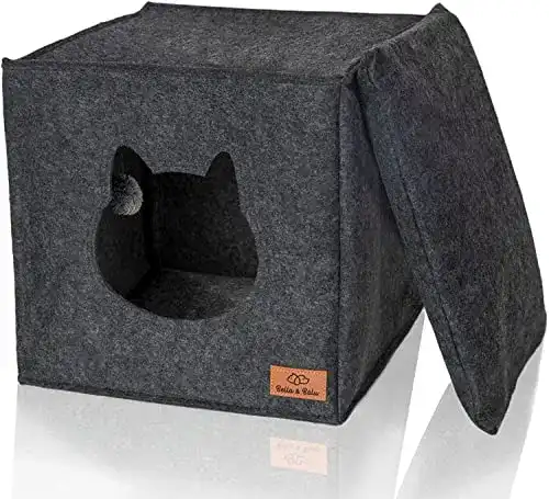 Katzenhaus Bella & Balu Katzenhöhle mit Kissen und Spielzeug