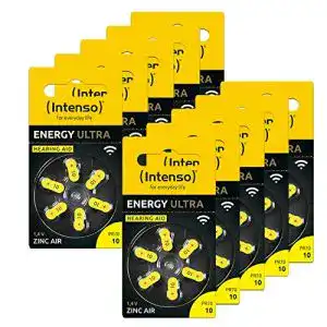 Intenso Hörgerätebatterien PR70 Typ 10 Gelb, 60er Pack