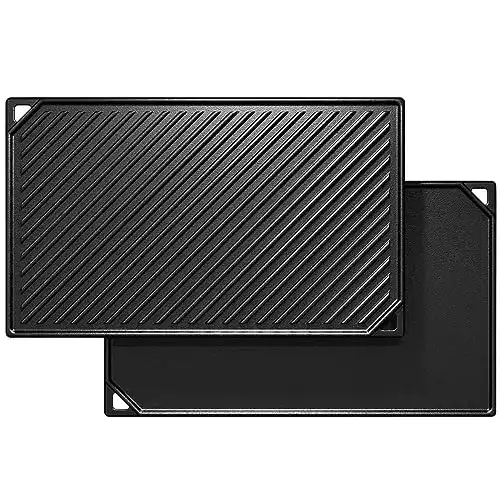 Gusseisen Grillplatte von GFTIME 41,8 x 24 cm für Herd und Grill