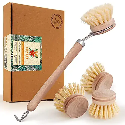 Spülbürste Kupana von flow aus FSC Holz mit Wechselköpfen