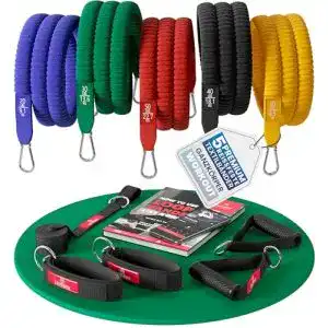 BeMaxx Textil Widerstandsband Set für Resistance Training