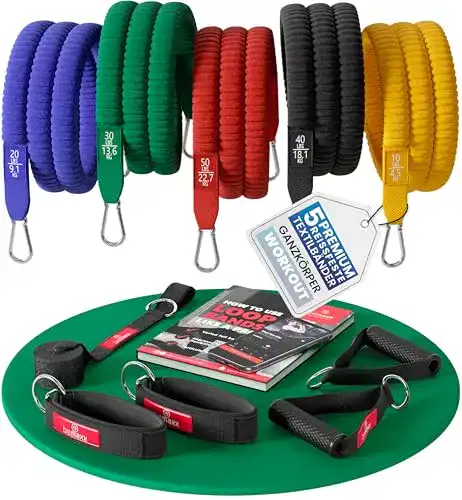 BeMaxx Textil Widerstandsband Set für Resistance Training