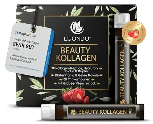 Kollagen-Trinkampullen von Luondu für Haut und Gelenke