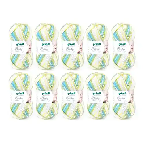 Gründl Baby Color Wolle, 10 Knäuel à 50 g in Pastellfarben