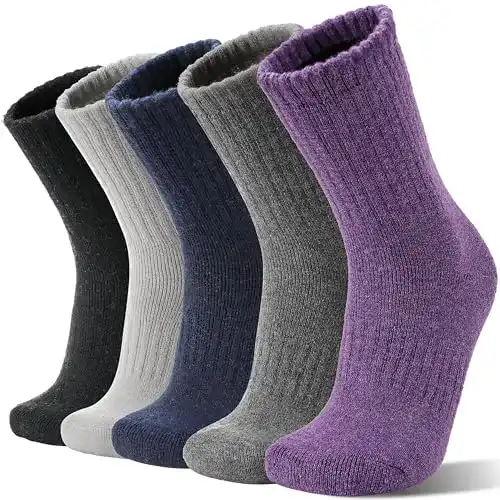 Merino-Socken für Damen im 5er Pack – Thermosocken aus Wolle