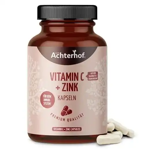 Vitamin C und Zink Kapseln – 120 Stück von Achterhof