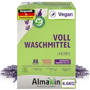 AlmaWin Vollwaschmittel Lavendel 4,6 kg für 88 Waschladungen