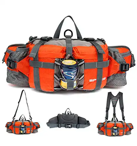 Gürteltasche zum Wandern – Multifunktionale Bauchtasche mit Flaschenhaltern