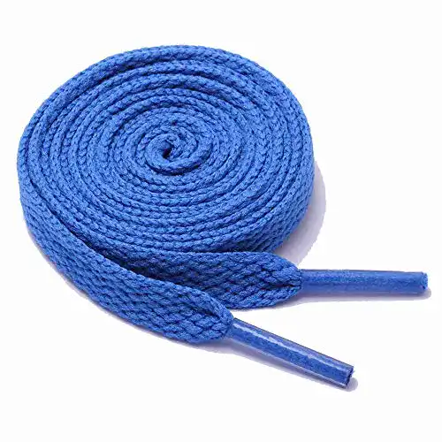 Schnürsenkel King of Trade flach 120 cm blau 8 mm breit