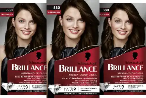 Haarfarbe Dunkelbraun Brillance Intensiv-Color-Creme 880