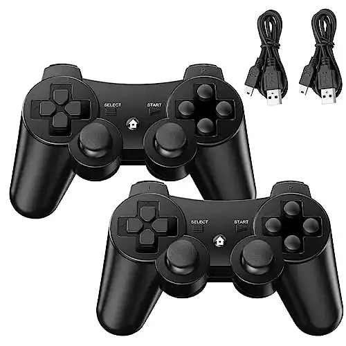 Diswoe Wireless PS3-Controller 2er Pack mit Dual Shock und Bluetooth