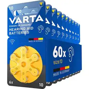 Varta Hörgerätebatterien Typ 10 – 60 Stück im Vorratspack
