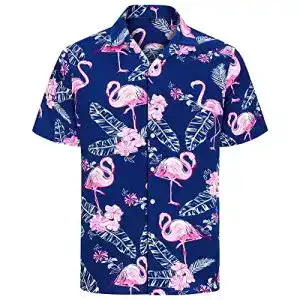 Hawaiihemd für Herren von J.VER – Kurzarm Sommerhemd mit Flamingo-Muster