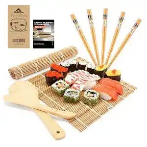 Sushi Set Mudeela mit Bambusmatte und Zubehör