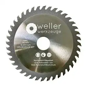 Holzsägeblatt für Winkelschleifer 125mm von Wellerwerkzeuge