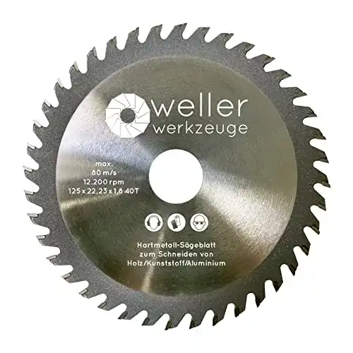 Holzsägeblatt für Winkelschleifer 125mm von Wellerwerkzeuge