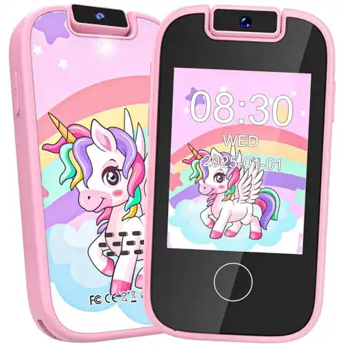 Dhapy Kinder Smartphone mit Touchscreen und MP3-Funktion für Kinder