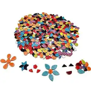 Mosaiksteine Btmiey 500 g Keramik-Mosaikfliesen für DIY Projekte