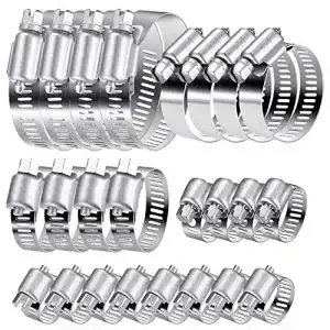 Schlauchschellen Set von Welhaepi, 20 Stück, verstellbar von 6 bis 51 mm