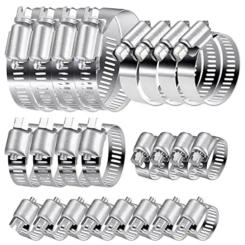 Schlauchschellen Set von Welhaepi, 20 Stück, verstellbar von 6 bis 51 mm