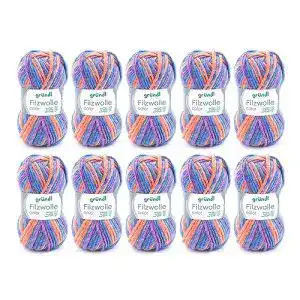 Gründl Filzwolle Color, OEKO-TEX zertifiziert, 10 Knäuel à 50 g
