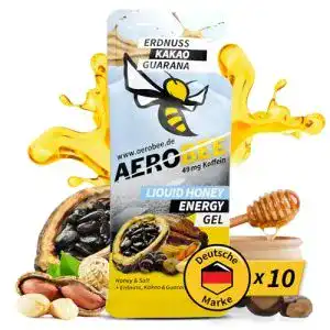 Powergel Aerobee Energy Liquid Gel mit Erdnuss, Kakao und Guarana