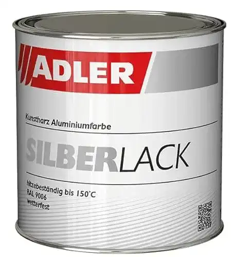 Metallschutzlack Adler Silberlack für Holz und Metall, 750 ml