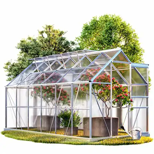 Gardebruk Aluminium Gewächshaus 7,2 m² mit 4 Dachfenstern