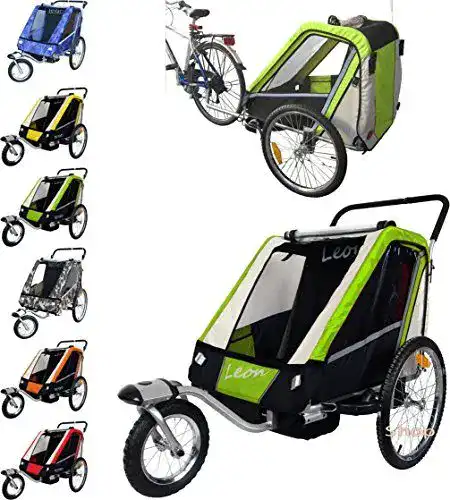 Kinderfahrradanhänger Papilioshop Leon für sicheres Fahren mit Kindern