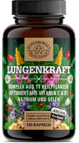 Erkältungskapseln mit Eukalyptusöl und Lungenkraut von Scheunengut