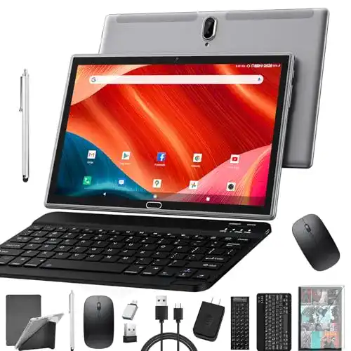 Zonko 10 Zoll 4G LTE Tablet mit Tastatur und 2 SIM Slots